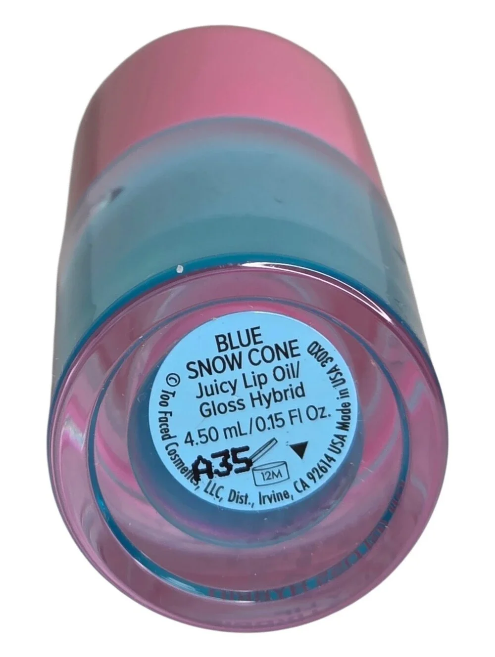 Too Faced Kissing Jelly Lip Oil Gloss Limited Edition Shade : Blue Snow Cone